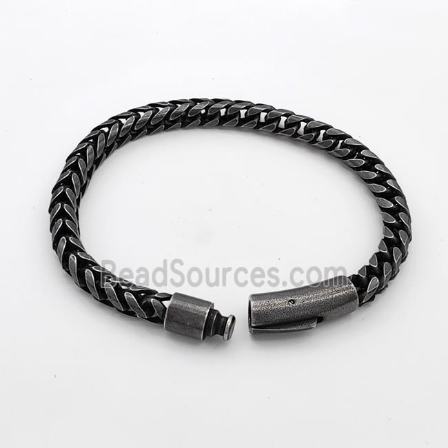 304 Stainless Steel Bracelet Antique Black