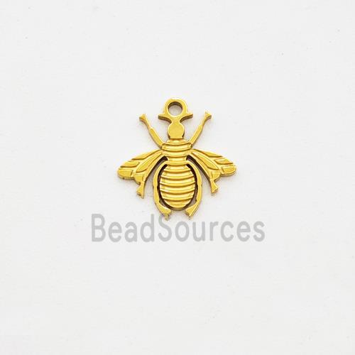 Stainless Steel Honeybee Pendant Gold Plated