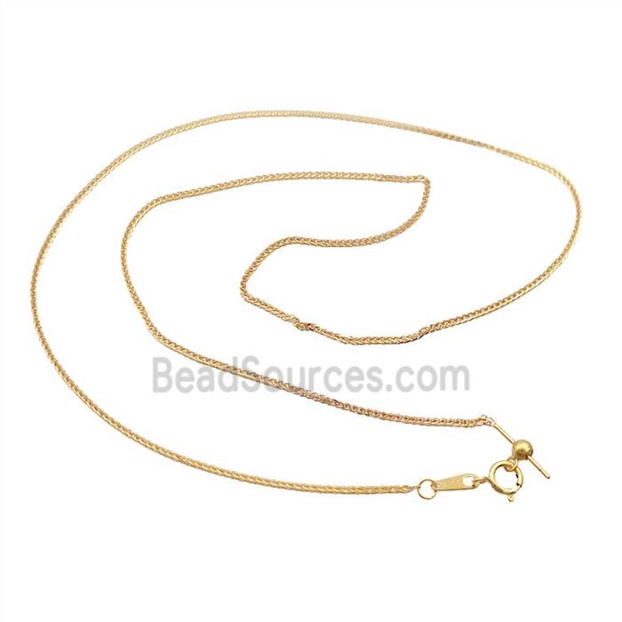 Sterling Silver Necklace Chain Gold Plated