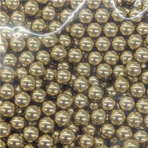 Raw Copper Brass Beads Solid Smooth Round, approx 3mm dia