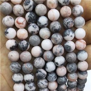 Pink Zebra Jasper Beads Smooth Round, approx 4mm dia