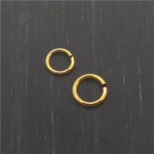 Sterling Silver Jumpring Gold Plated, approx 4mm dia