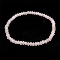 Rose Quartz Bracelet Stretchy, approx 4mm