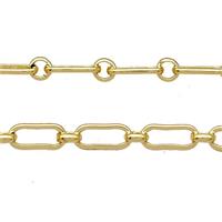 Copper Chain Gold Plated, approx 4mm, 4-10mm
