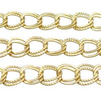 copper chain, double, gold plated, approx 8mm