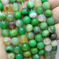 Natural Agate Beads Green Dye Faceted Round, approx 10mm