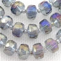 Crystal Glass beads, faceted rondelle, approx 5-7mm, 100pcs per st