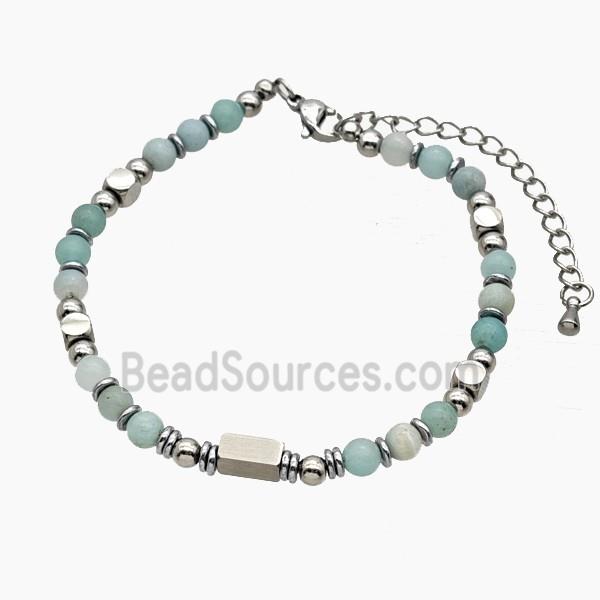 Blue Amazonite Bracelets Adjustable