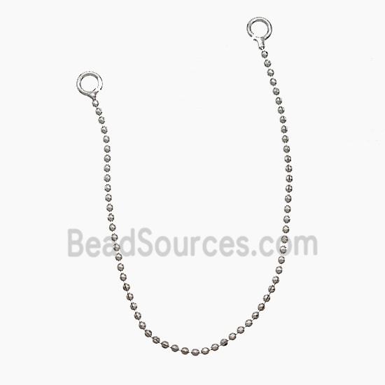 copper Ball Wire Earrings Platinum Plated