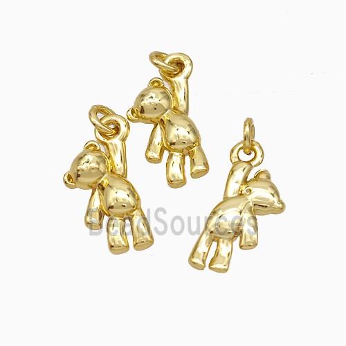 Copper Bear Pendant Gold Plated