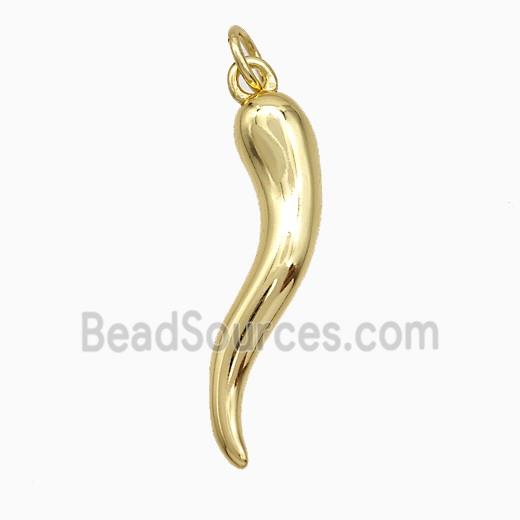 Copper Chilli Pendant Gold Plated