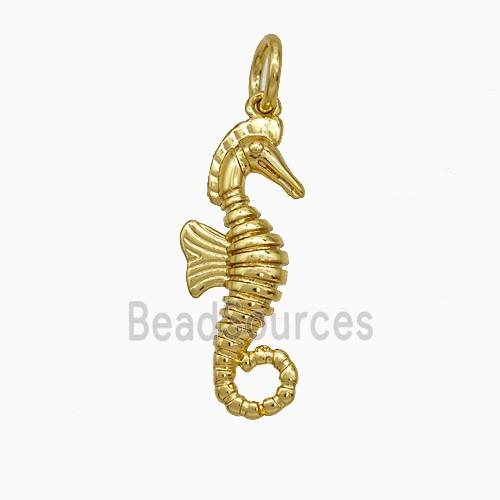 Copper Seahorse Pendant Gold Plated