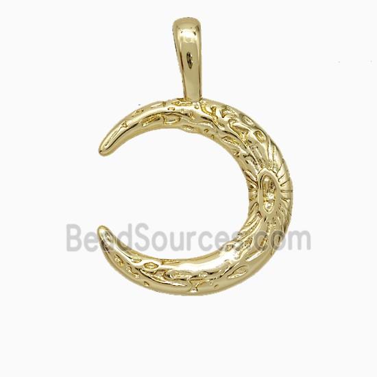 Copper Moom Pendant Gold Plated
