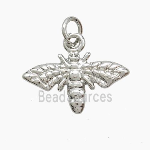 Copper Honeybee Pendant Platinum Plated