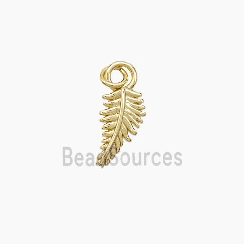 Copper Leaf Pendant Gold Plated