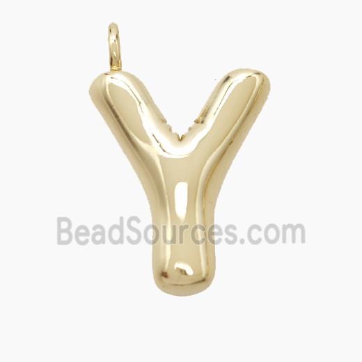 Copper Letter-Y Pendant Gold Plated