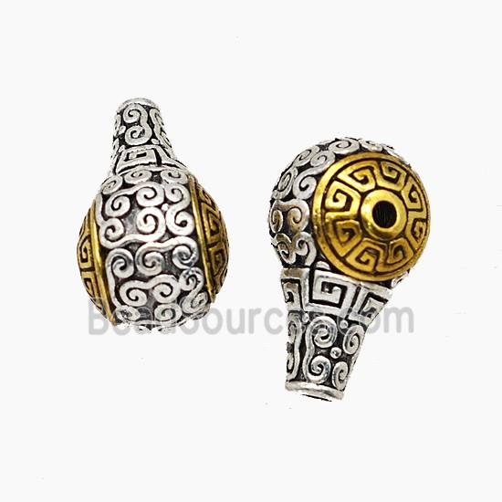 Tibetan Style Copper Guru Beads Antique Silver Gold