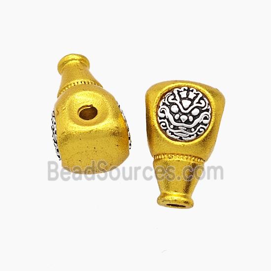 Tibetan Style Copper Guru Beads Antique Silver Gold