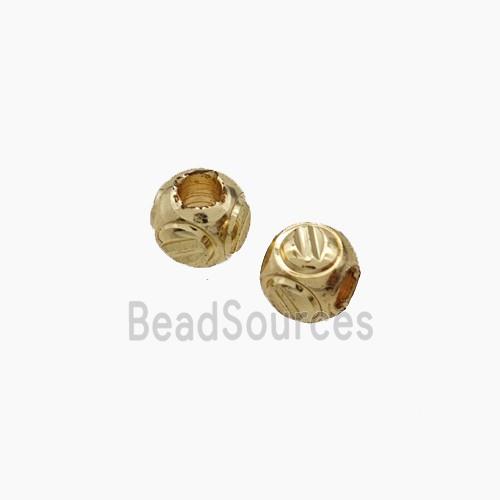 Copper Round Beads Gold Plated