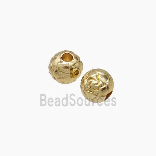 Copper Round Beads Gold Plated