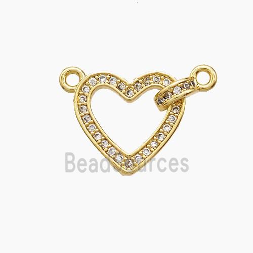 Copper Pendant Pave Zircon, Gold Plated