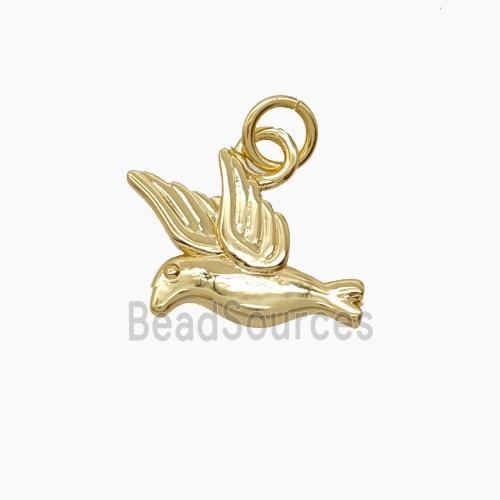 Copper Pendant Pave Zircon, Gold Plated