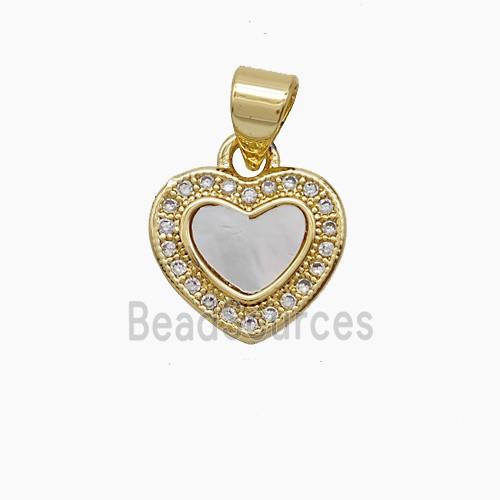 Copper Pendant Pave Zircon, Gold Plated