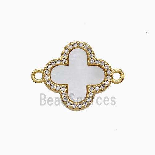 Copper Pendant Pave Zircon, Gold Plated