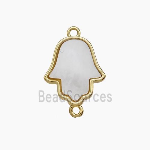 Copper Pendant Pave Zircon, Gold Plated