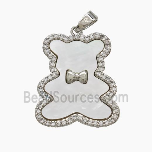 Copper Pendant Pave Zircon, Gold Plated