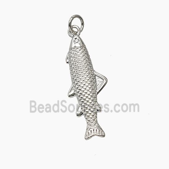 Copper Pendant Pave Zircon, Gold Plated