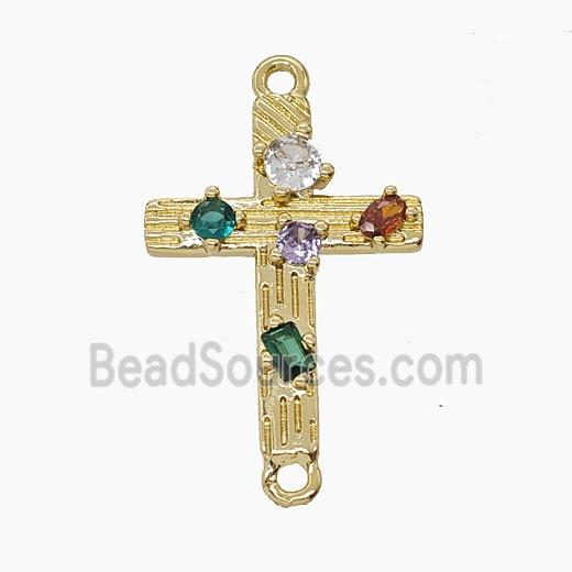 Enamel Copper Pendant Pave Zircon, Gold Plated