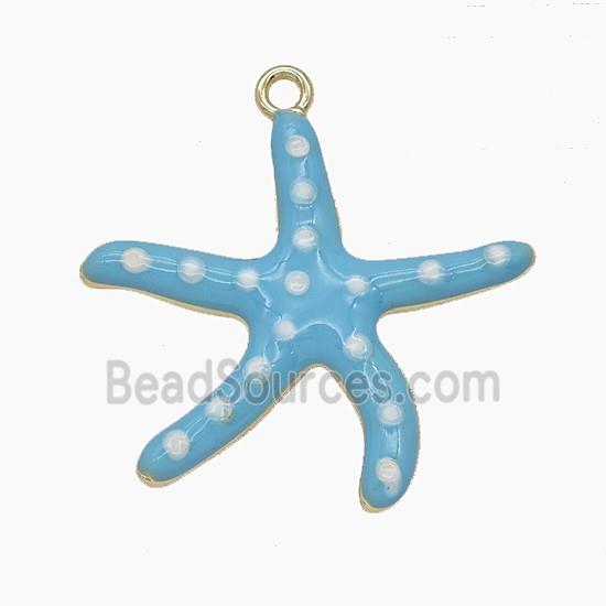 Enamel Copper Pendant, Gold Plated