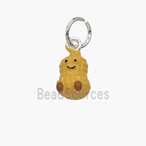 Enamel Copper Pendant, Silver Plated