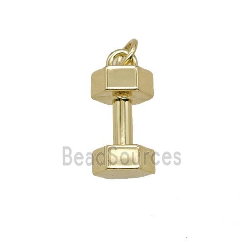 Copper Dumbbell Pendant Sports Gold Plated
