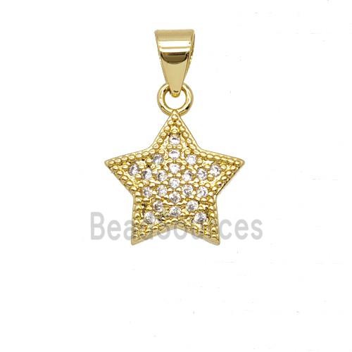 Copper Star Pave Zirconia 18K Gold Plated