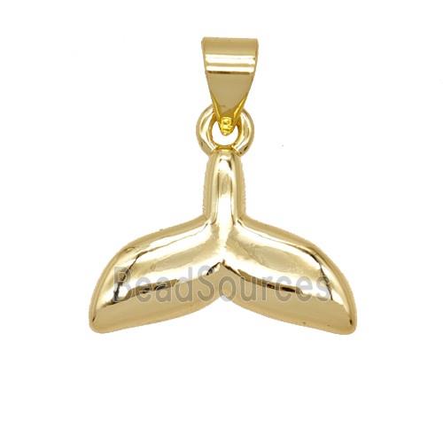 Copper Shark-Tail Pendant 18K Gold Plated