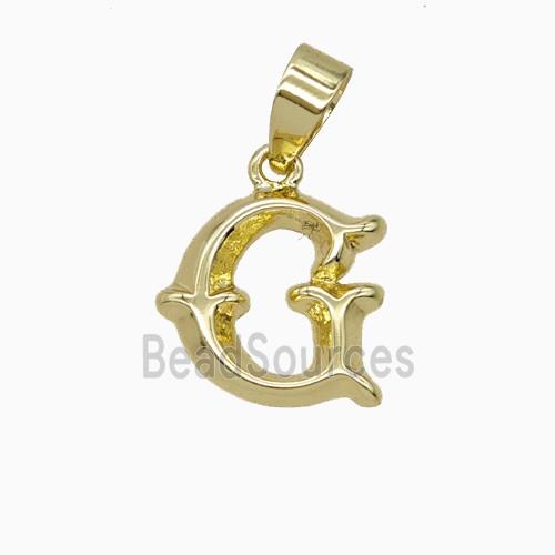 Copper Letter-G Pendant Gold Plated
