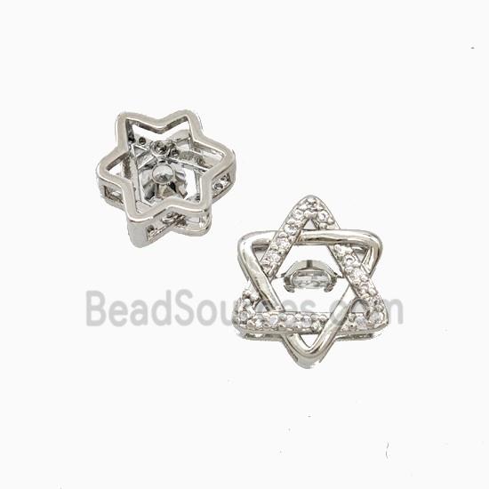 Copper Pendant Pave Zircon, Gold Plated