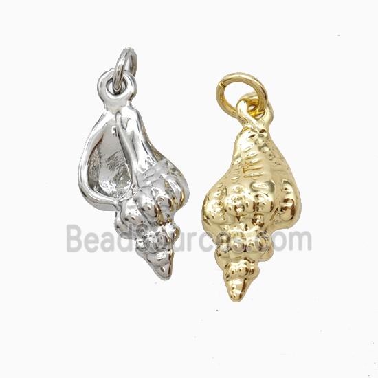 Copper Pendant Pave Zircon, Gold Plated