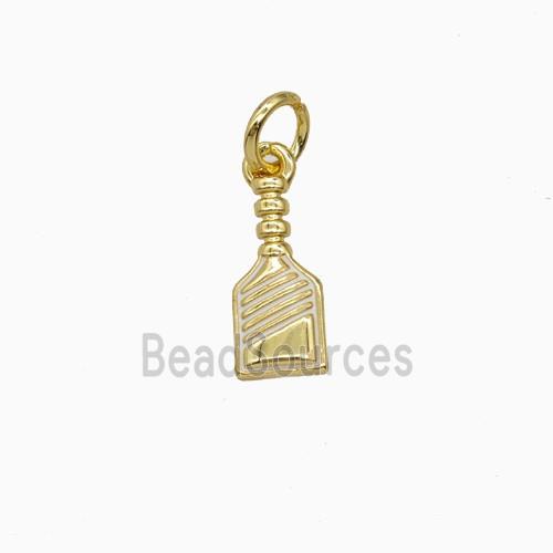 Copper Pendant Pave Zircon, Gold Plated