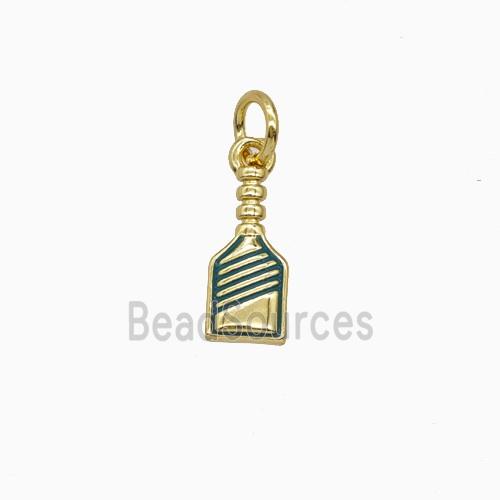 Copper Pendant Pave Zircon, Gold Plated