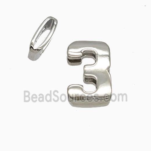 Copper letter Bead, Gold Plated