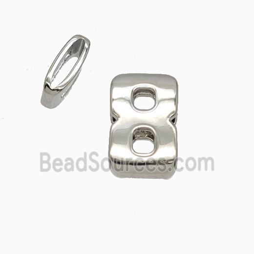 Copper letter Bead, Gold Plated