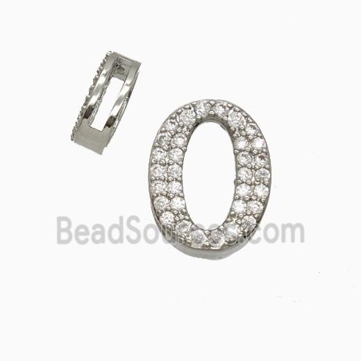 Copper letter Bead, Gold Plated