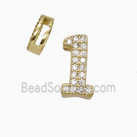Copper Bead Pave Zircon, Platinum Plated