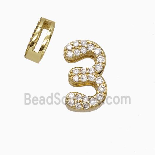 Copper Bead Pave Zircon, Platinum Plated