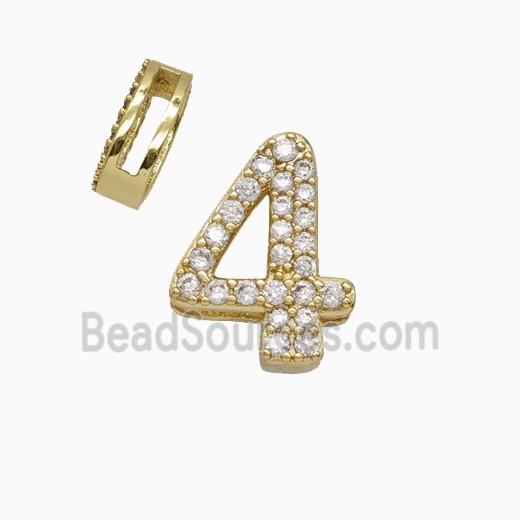 Copper Bead Pave Zircon, Platinum Plated