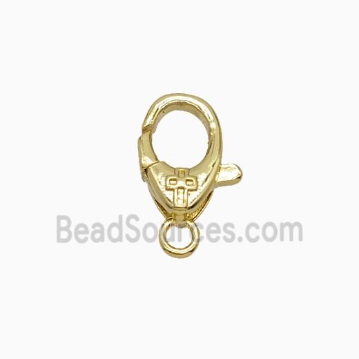 Copper Connector Clasp, Platinum Plated