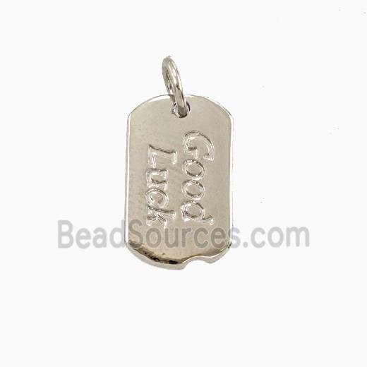 Copper Pendant, Platinum Plated